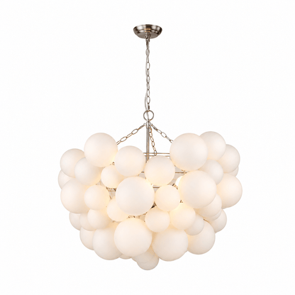 Elegant Glass Ball Bubble Chandelier - Adjustable Height & Modern Desi