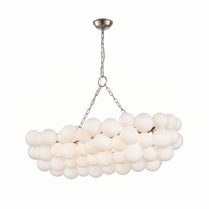Elegant Glass Ball Bubble Chandelier - Adjustable Height & Modern Desi