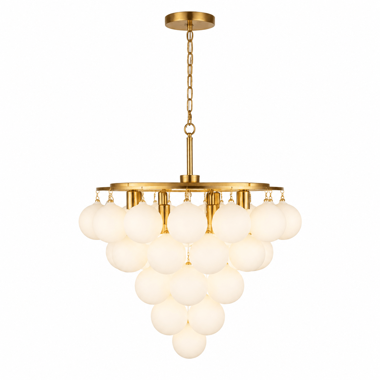 Elegant Glass Ball Bubble Chandelier - Adjustable Height & Modern Desi