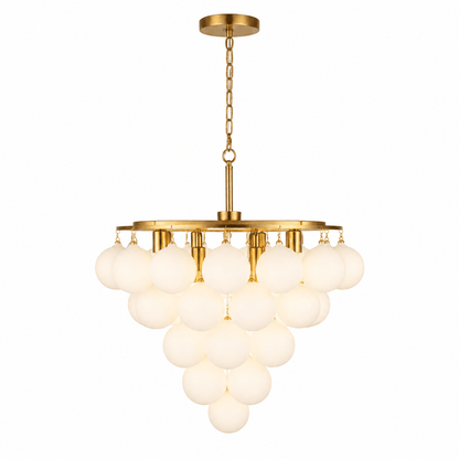 Elegant Glass Ball Bubble Chandelier - Adjustable Height & Modern Desi