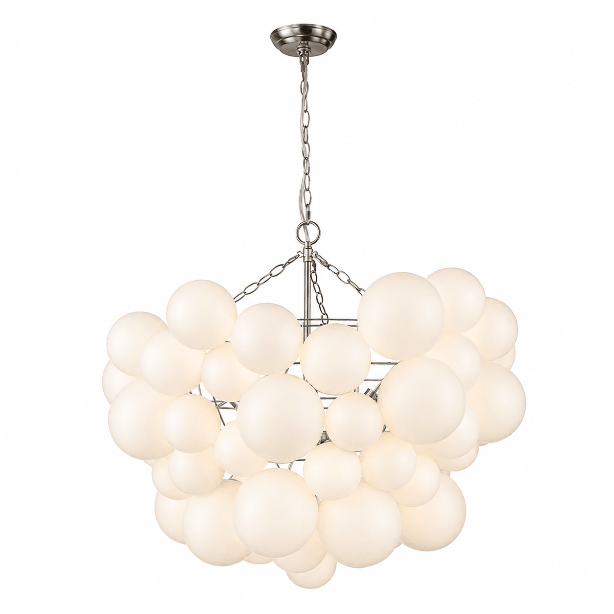 Elegant Glass Ball Bubble Chandelier - Adjustable Height & Modern Desi