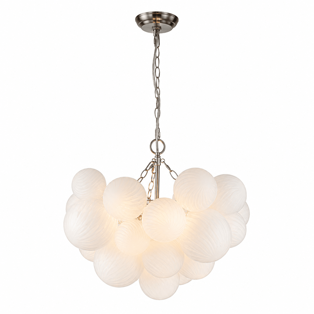 Elegant Glass Ball Bubble Chandelier - Adjustable Height & Modern Desi