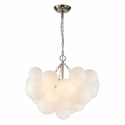 Elegant Glass Ball Bubble Chandelier - Adjustable Height & Modern Desi