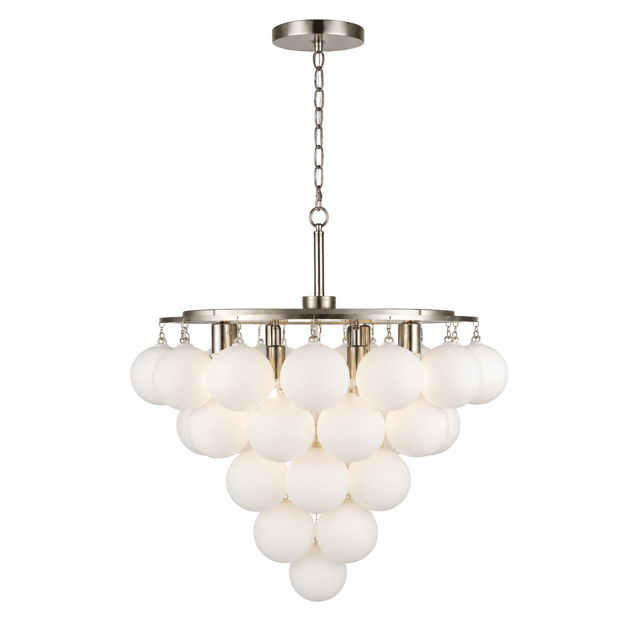 Elegant Glass Ball Bubble Chandelier - Adjustable Height & Modern Desi