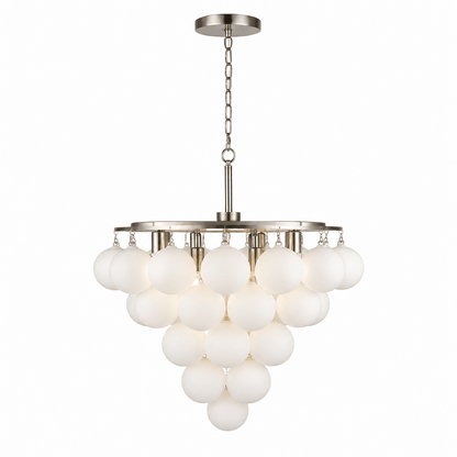 Elegant Glass Ball Bubble Chandelier - Adjustable Height & Modern Desi