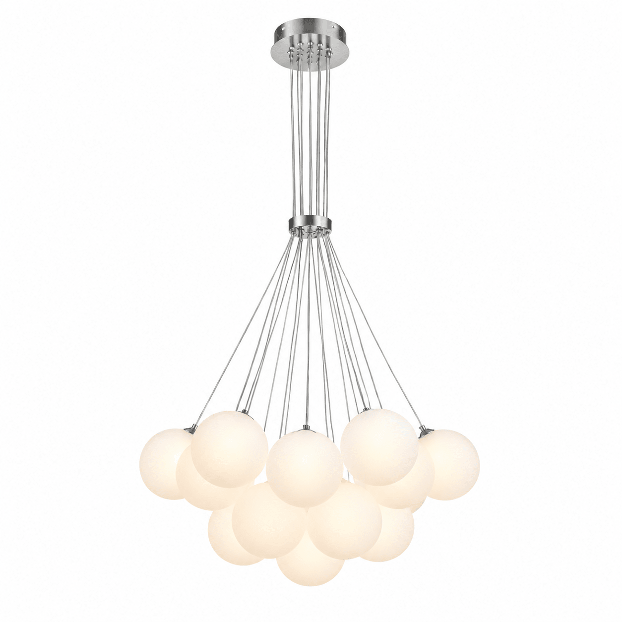 Elegant Glass Ball Bubble Chandelier - Adjustable Height & Modern Desi