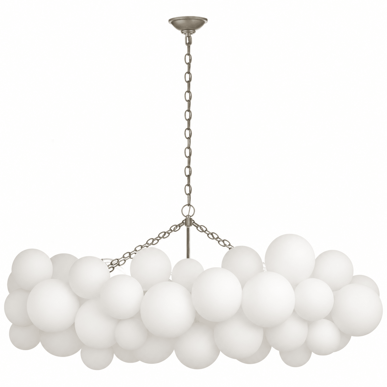Elegant Glass Ball Bubble Chandelier - Adjustable Height & Modern Desi