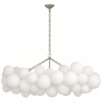 Elegant Glass Ball Bubble Chandelier - Adjustable Height & Modern Desi