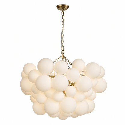 Elegant Glass Ball Bubble Chandelier - Adjustable Height & Modern Desi