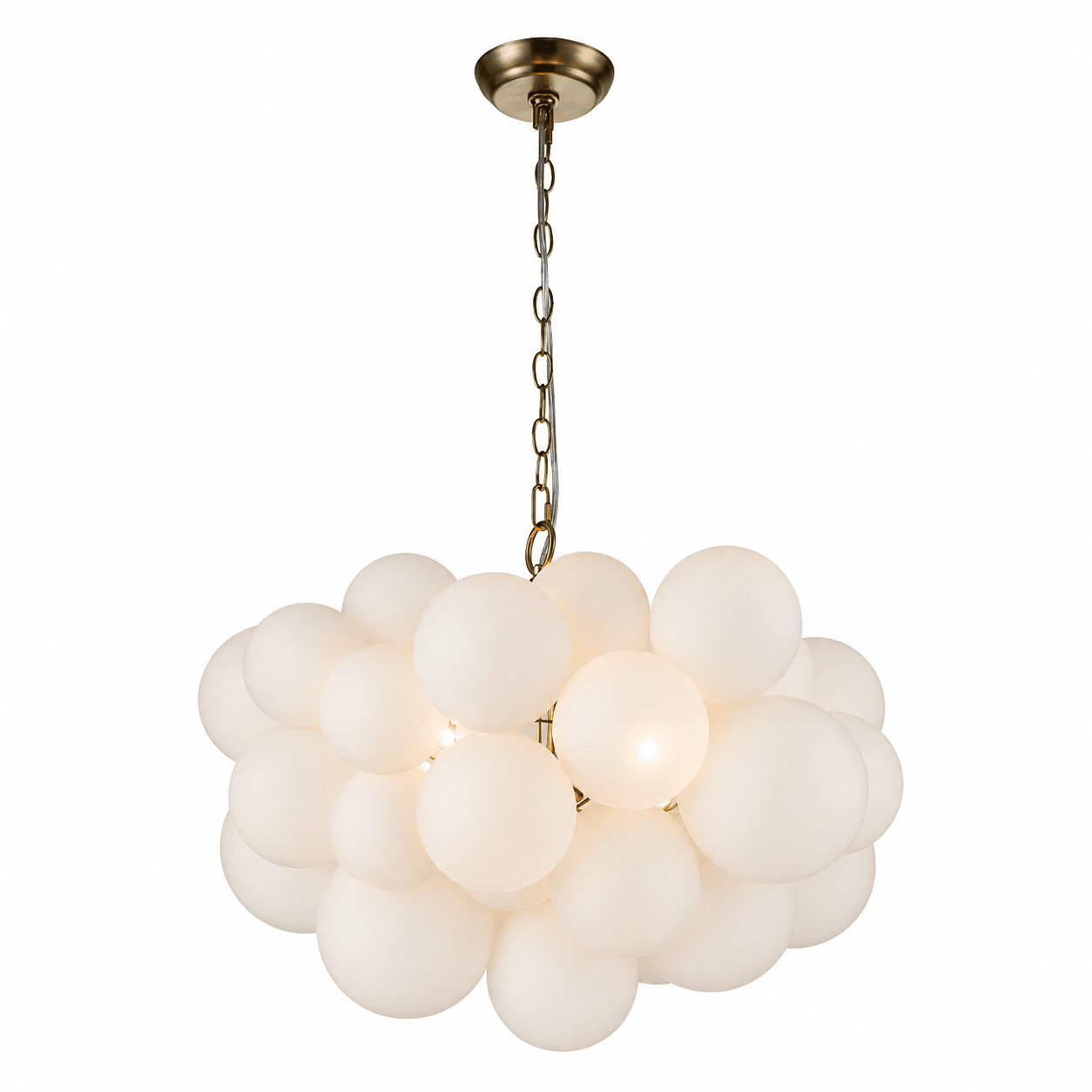 Elegant Glass Ball Bubble Chandelier - Adjustable Height & Modern Desi