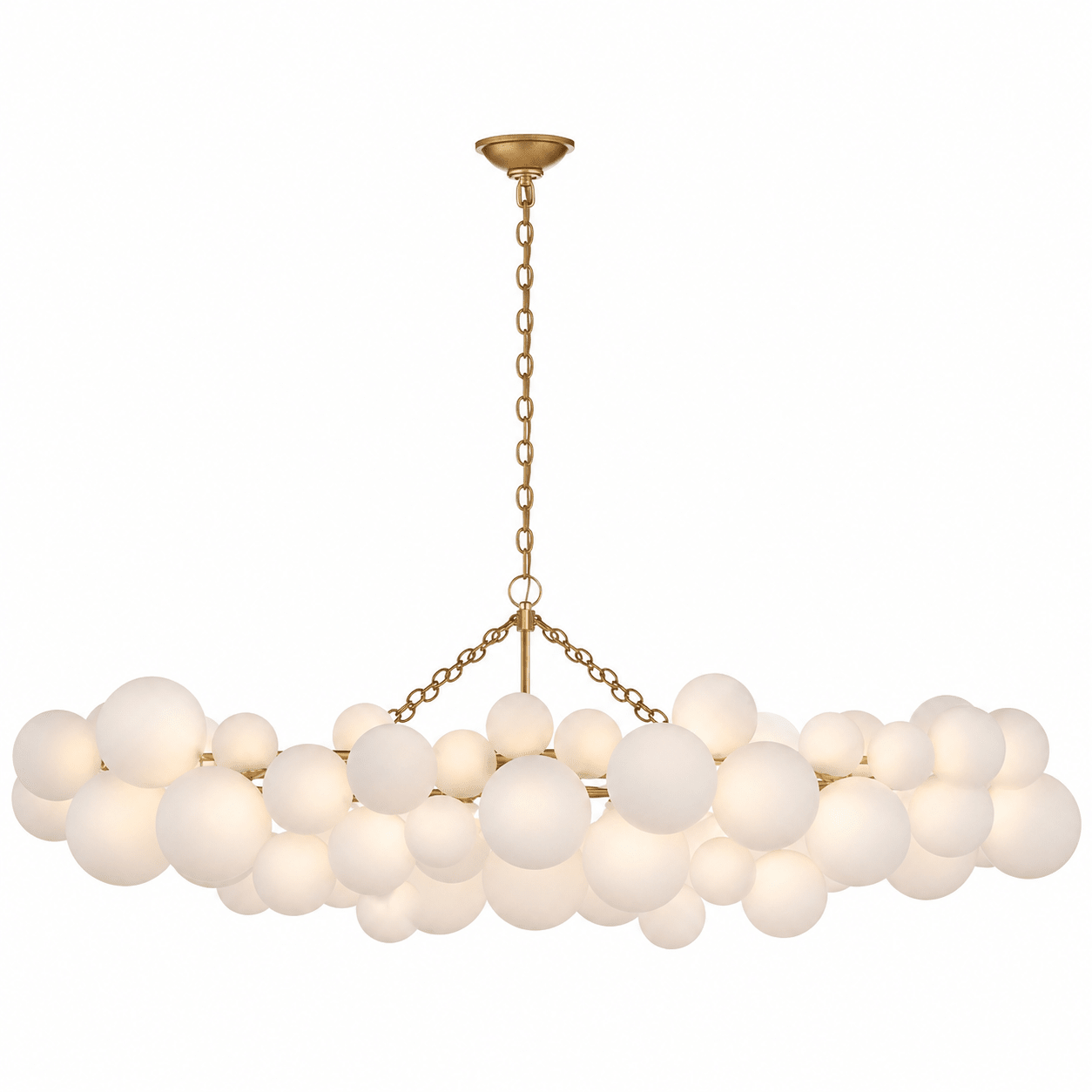 Elegant Glass Ball Bubble Chandelier - Adjustable Height & Modern Desi