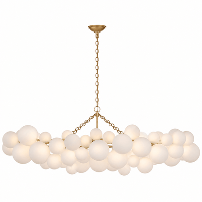 Elegant Glass Ball Bubble Chandelier - Adjustable Height & Modern Desi