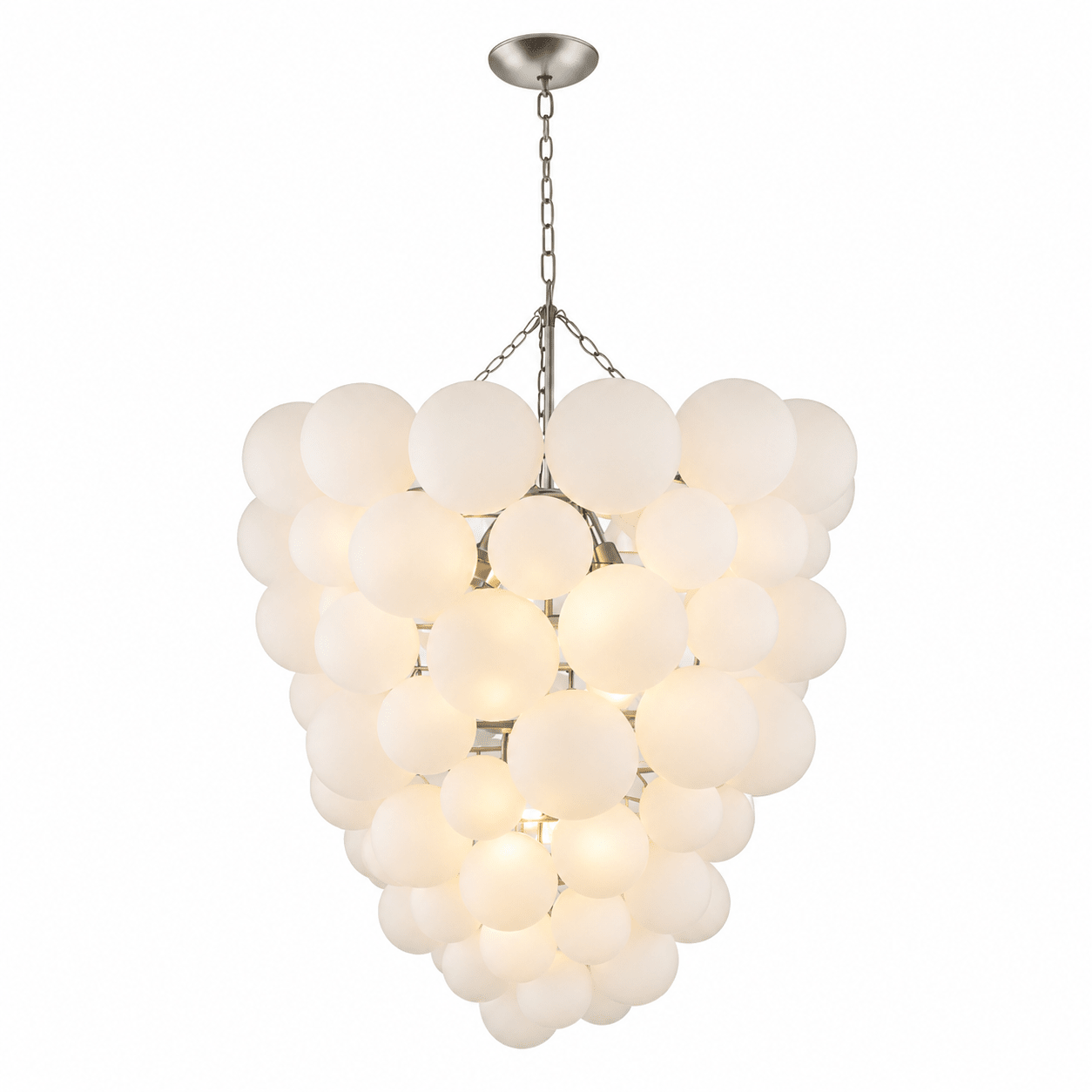 Elegant Glass Ball Bubble Chandelier - Adjustable Height & Modern Desi