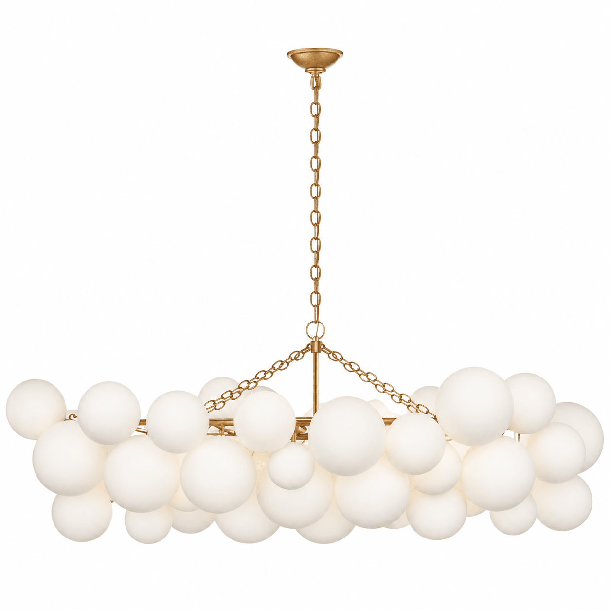 Elegant Glass Ball Bubble Chandelier - Adjustable Height & Modern Desi