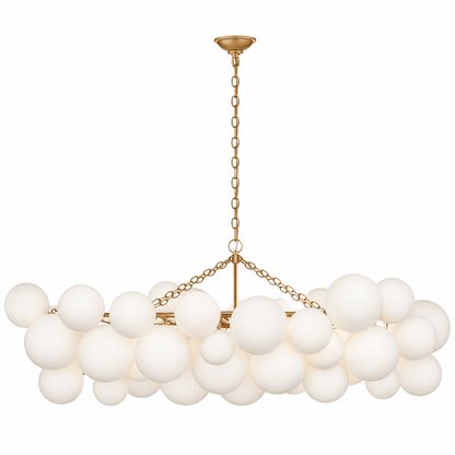 Elegant Glass Ball Bubble Chandelier - Adjustable Height & Modern Desi