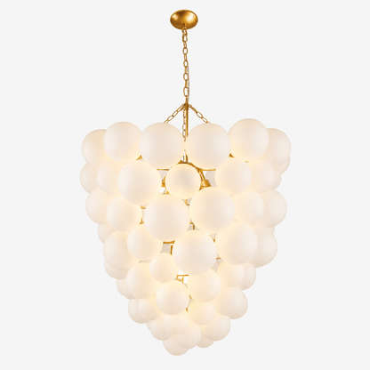 Elegant Glass Ball Bubble Chandelier - Adjustable Height & Modern Desi