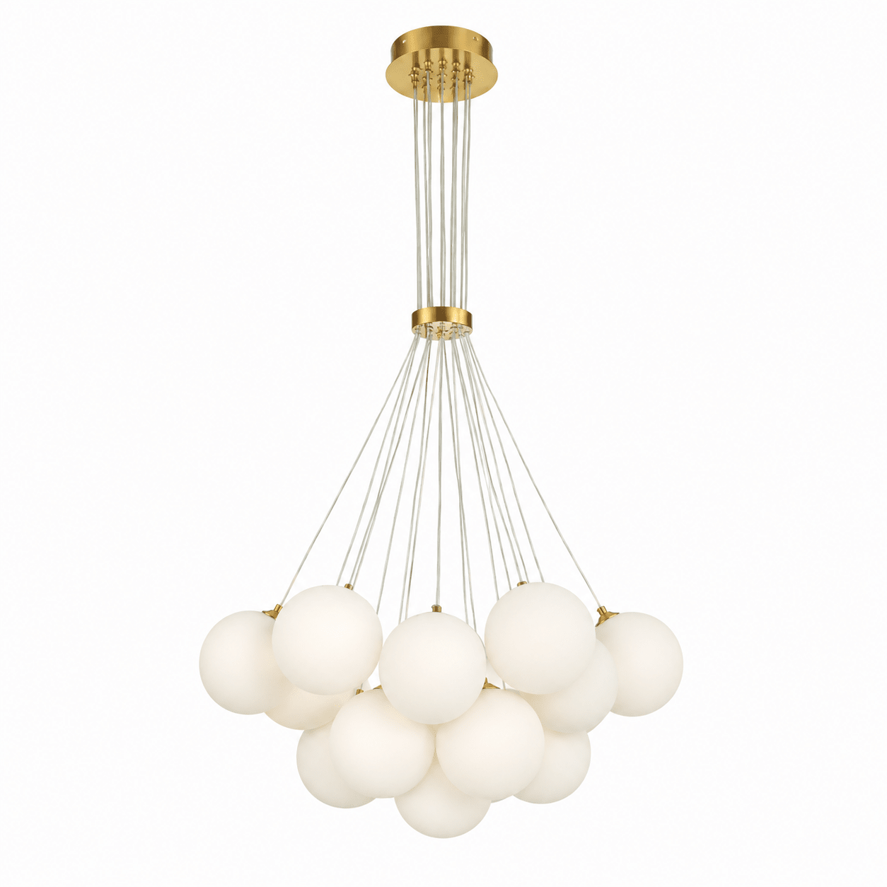 Elegant Glass Ball Bubble Chandelier - Adjustable Height & Modern Desi