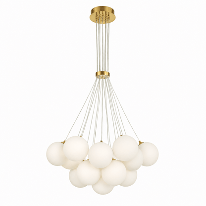 Elegant Glass Ball Bubble Chandelier - Adjustable Height & Modern Desi