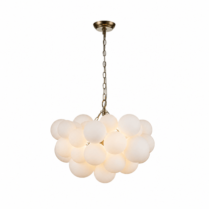 Elegant Glass Ball Bubble Chandelier - Adjustable Height & Modern Desi