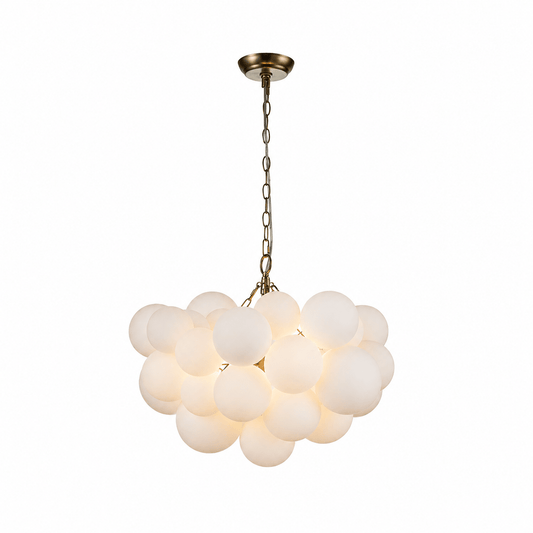 Elegant Glass Ball Bubble Chandelier - Adjustable Height & Modern Desi