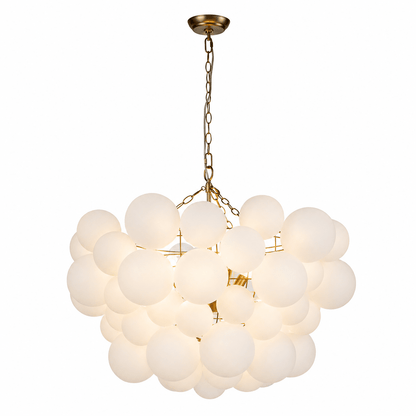 Elegant Glass Ball Bubble Chandelier - Adjustable Height & Modern Desi
