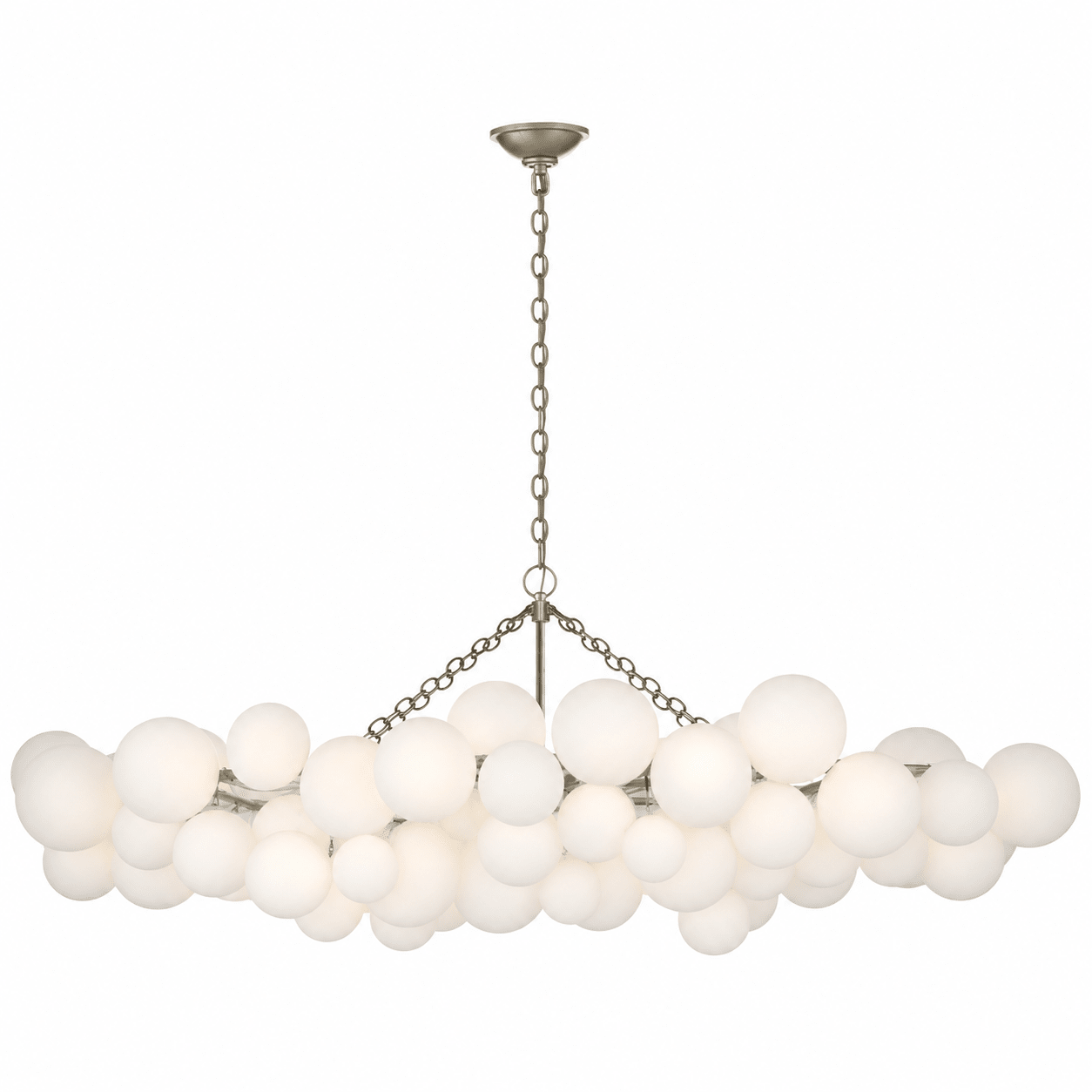 Elegant Glass Ball Bubble Chandelier - Adjustable Height & Modern Desi