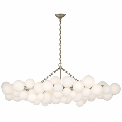 Elegant Glass Ball Bubble Chandelier - Adjustable Height & Modern Desi