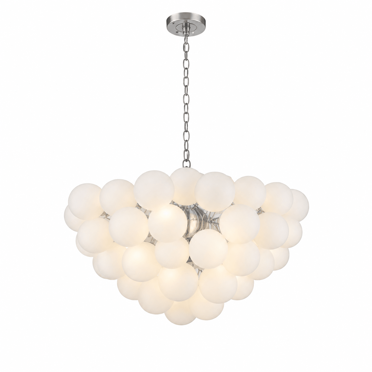 Elegant Glass Ball Bubble Chandelier - Adjustable Height & Modern Desi