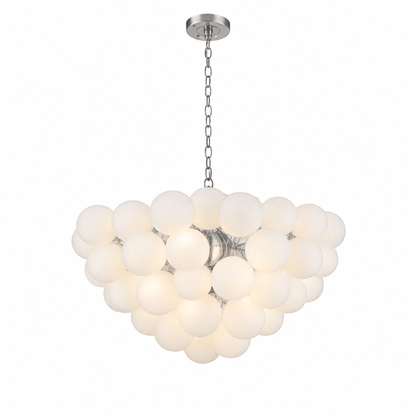 Elegant Glass Ball Bubble Chandelier - Adjustable Height & Modern Desi