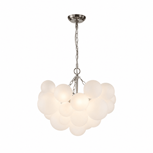 Elegant Glass Ball Bubble Chandelier - Adjustable Height & Modern Desi