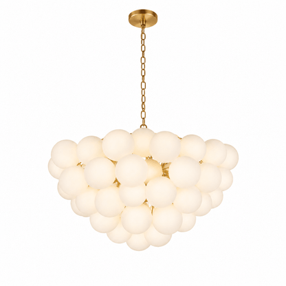 Elegant Glass Ball Bubble Chandelier - Adjustable Height & Modern Desi