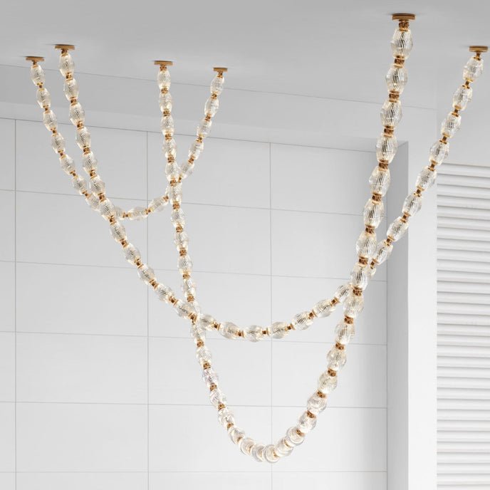 Riviere Chain Chandelier - Elegant Design, Adjustable Height, LED Comp