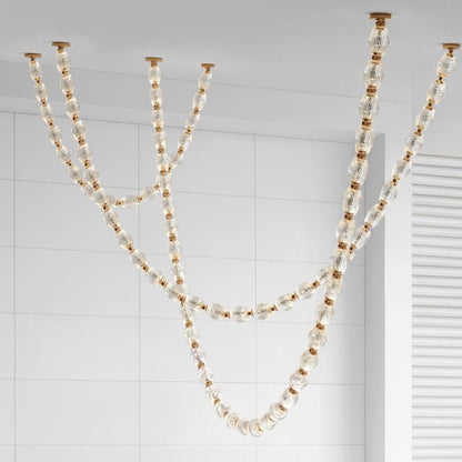 Riviere Chain Chandelier - Elegant Design, Adjustable Height, LED Comp