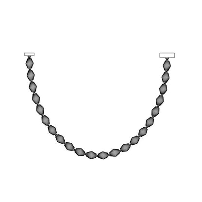 Riviere Chain Chandelier - Elegant Design, Adjustable Height, LED Comp