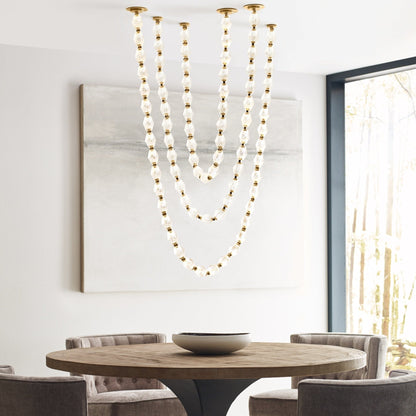 Riviere Chain Chandelier - Elegant Design, Adjustable Height, LED Comp