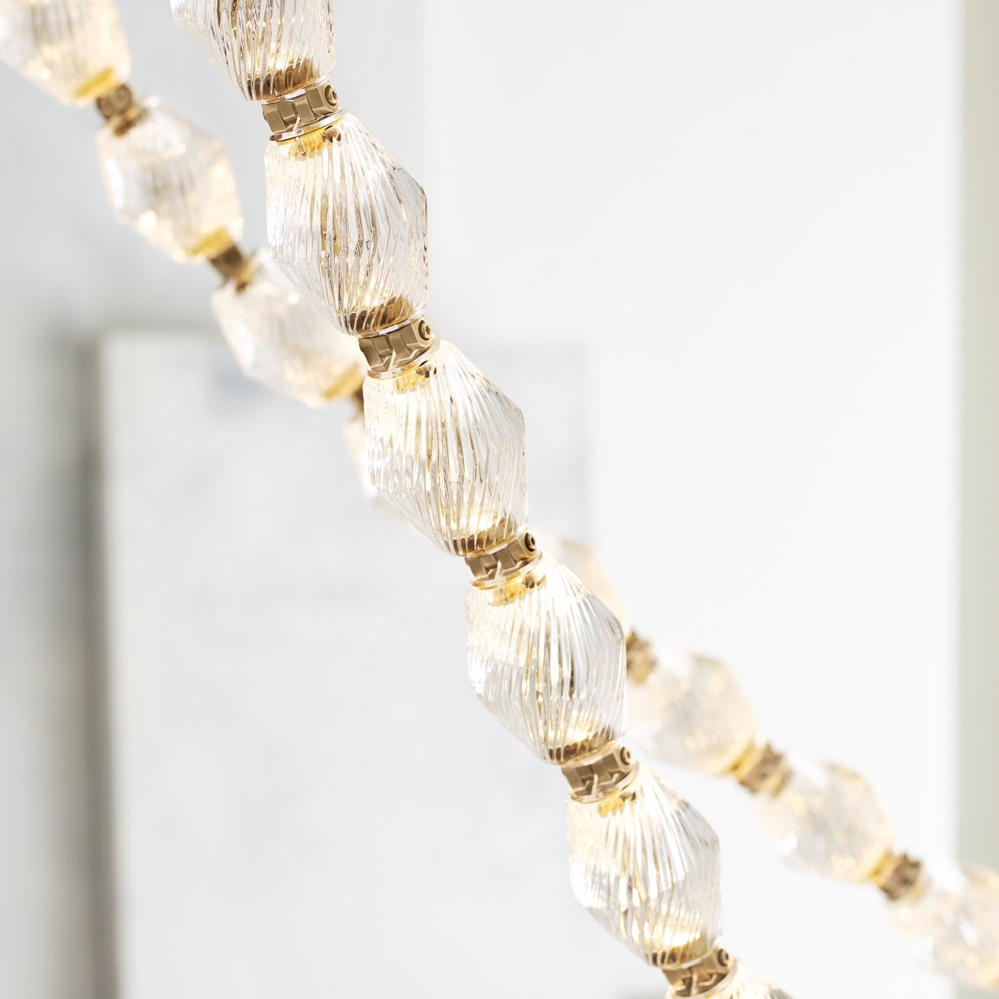 Riviere Chain Chandelier - Elegant Design, Adjustable Height, LED Comp