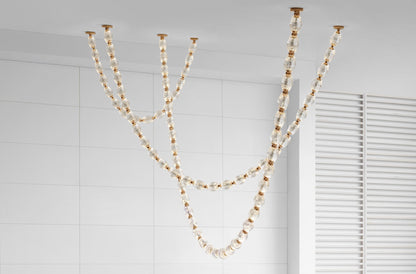 Riviere Chain Chandelier - Elegant Design, Adjustable Height, LED Comp
