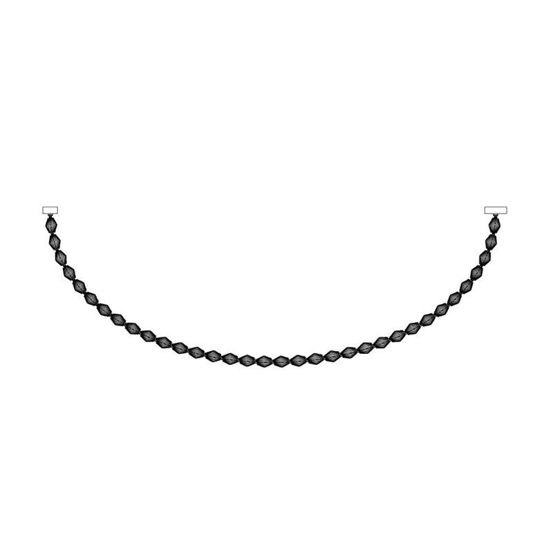 Riviere Chain Chandelier - Elegant Design, Adjustable Height, LED Comp