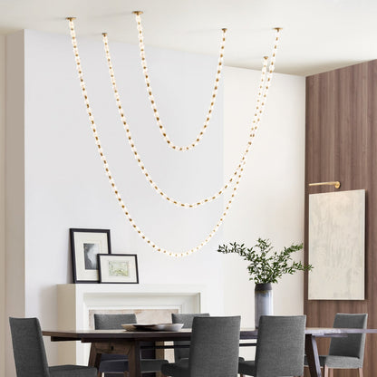 Riviere Chain Chandelier - Elegant Design, Adjustable Height, LED Comp
