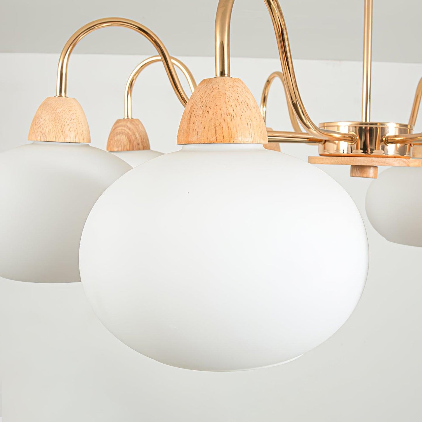 Elegant Glass Persimmon Chandelier with Adjustable Height & Warm Light