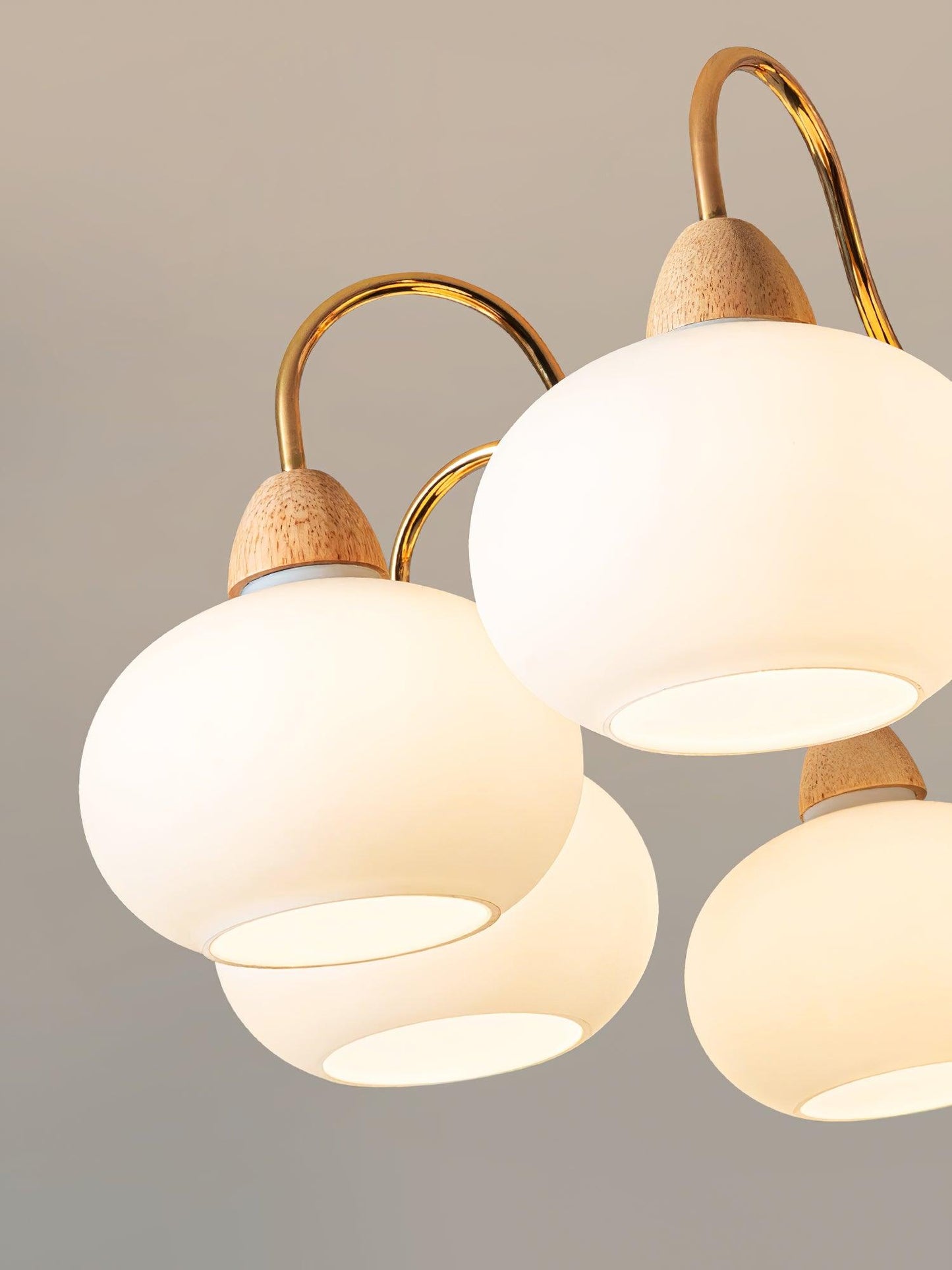 Elegant Glass Persimmon Chandelier with Adjustable Height & Warm Light