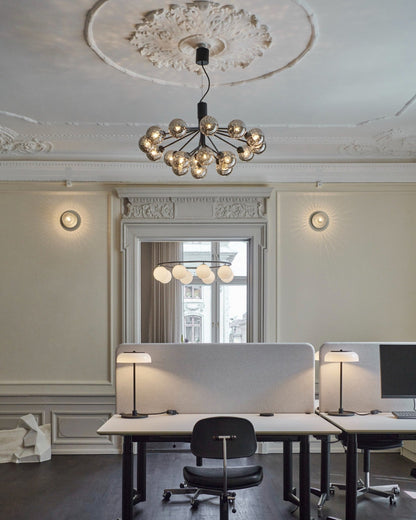 Modern Glass Sphere Cluster Chandelier - Adjustable Height, Elegant De