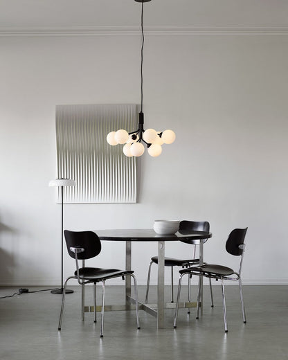 Modern Glass Sphere Cluster Chandelier - Adjustable Height, Elegant De