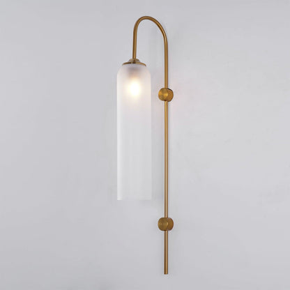 Sleek Modern Glass Wall Lamp with Adjustable Brightness & Energy Effic
