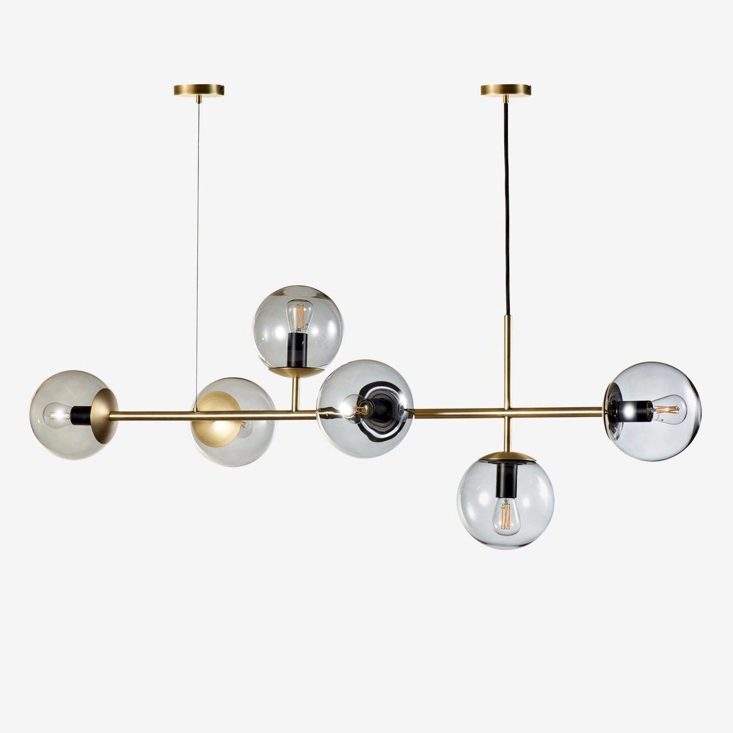 Modern Orb Chandelier - Adjustable Height, Energy-Efficient LED Lights