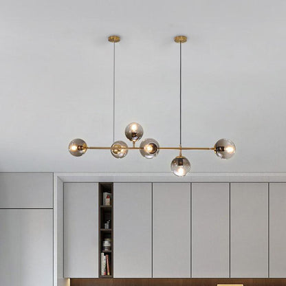 Modern Orb Chandelier - Adjustable Height, Energy-Efficient LED Lights