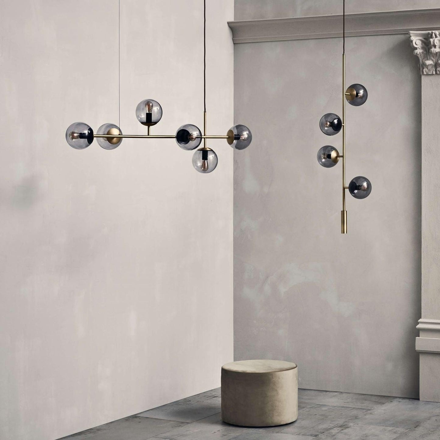Modern Orb Chandelier - Adjustable Height, Energy-Efficient LED Lights