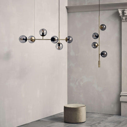 Modern Orb Chandelier - Adjustable Height, Energy-Efficient LED Lights
