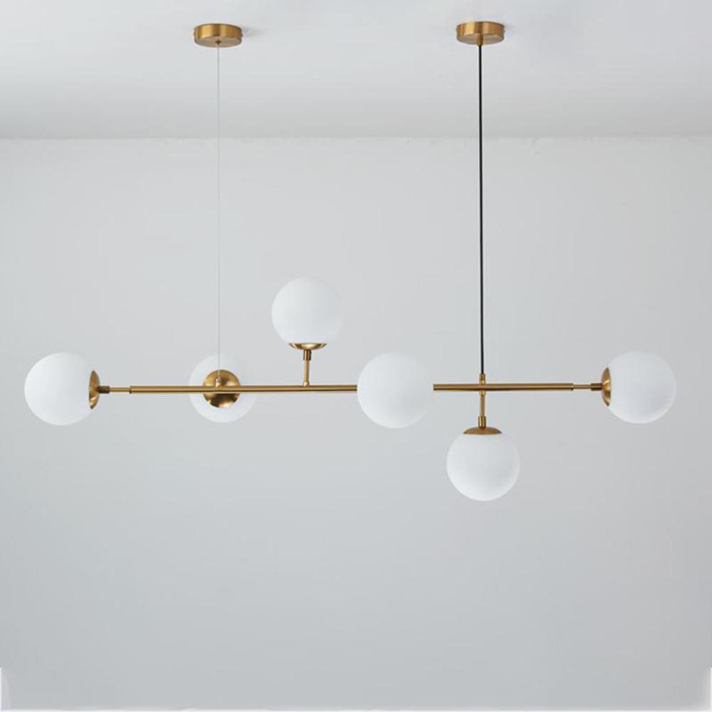 Modern Orb Chandelier - Adjustable Height, Energy-Efficient LED Lights