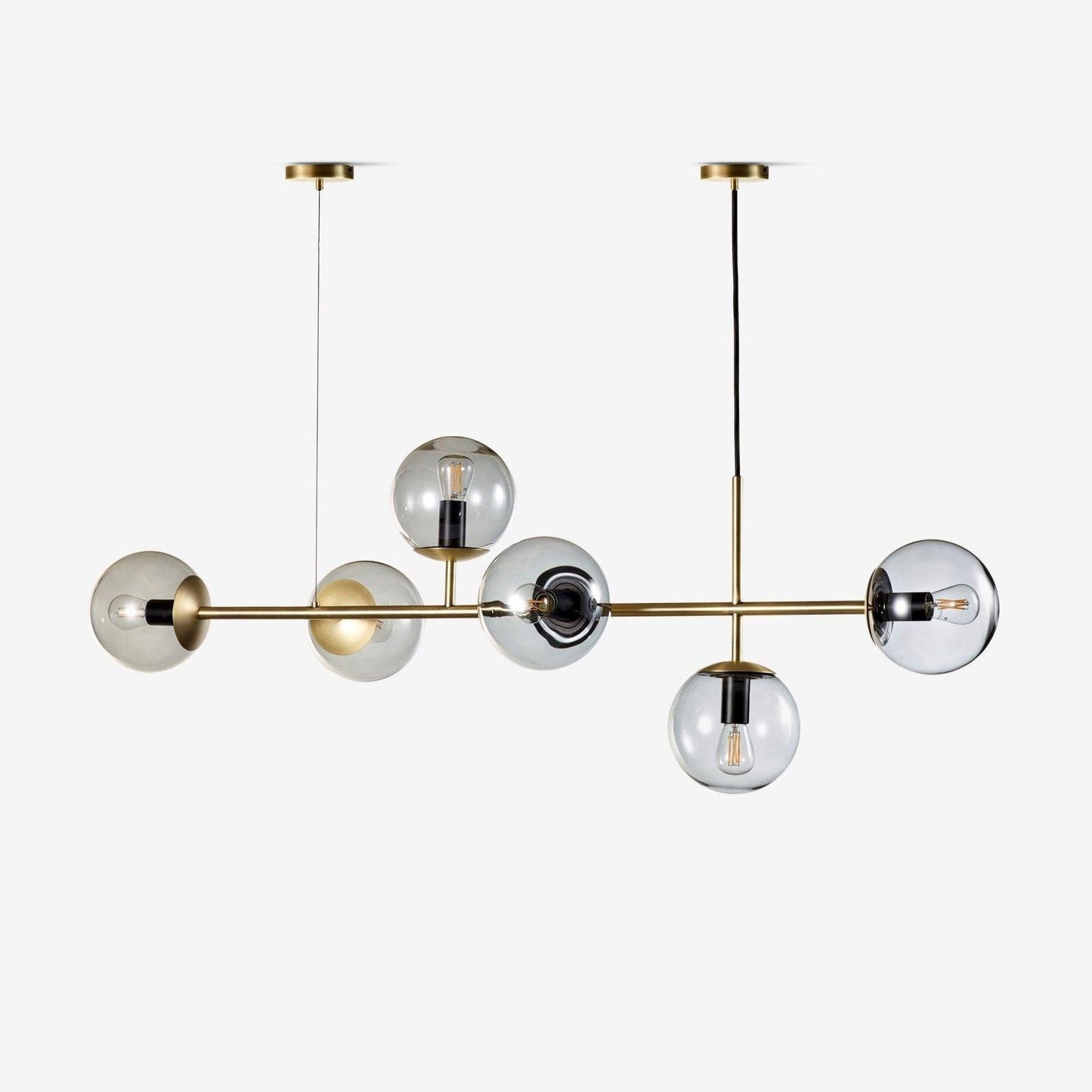 Modern Orb Chandelier - Adjustable Height, Energy-Efficient LED Lights